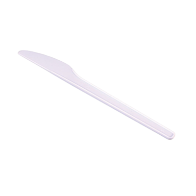 Műanyag kés fehér (többször használható) 180mm - 100db